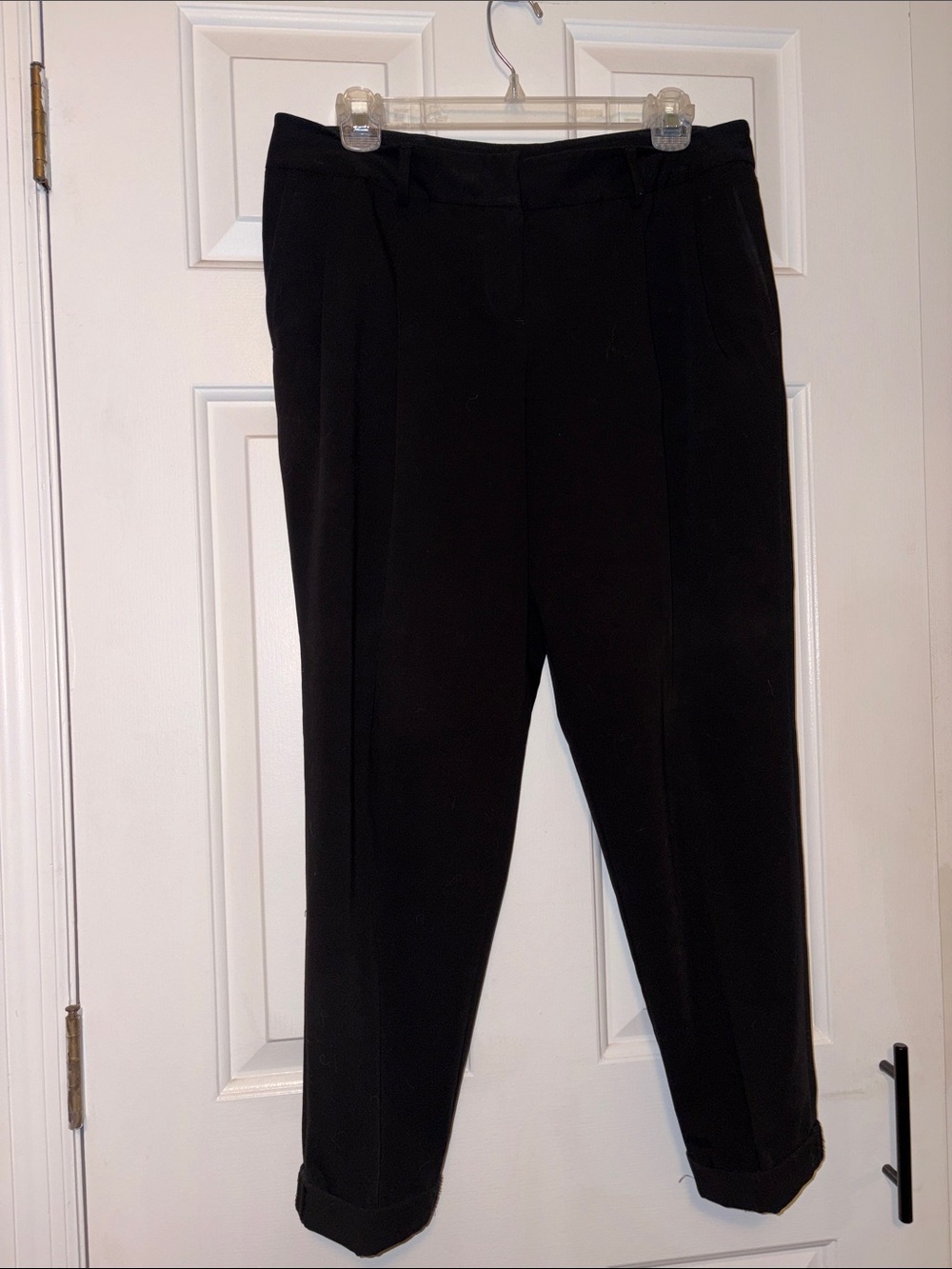 Apt 9 Classic Black Women's Tapered Ankle Length Dress Pants